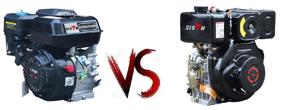 Motor diesel pequeno vs motor a gasolina pequeno