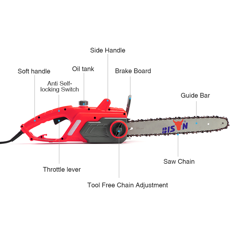 Motosierra eléctrica con cable de 12 pulgadas