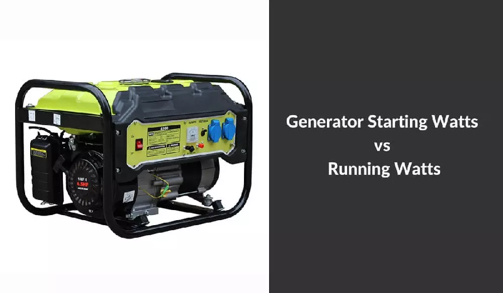 Generator running watts vs. starting watts