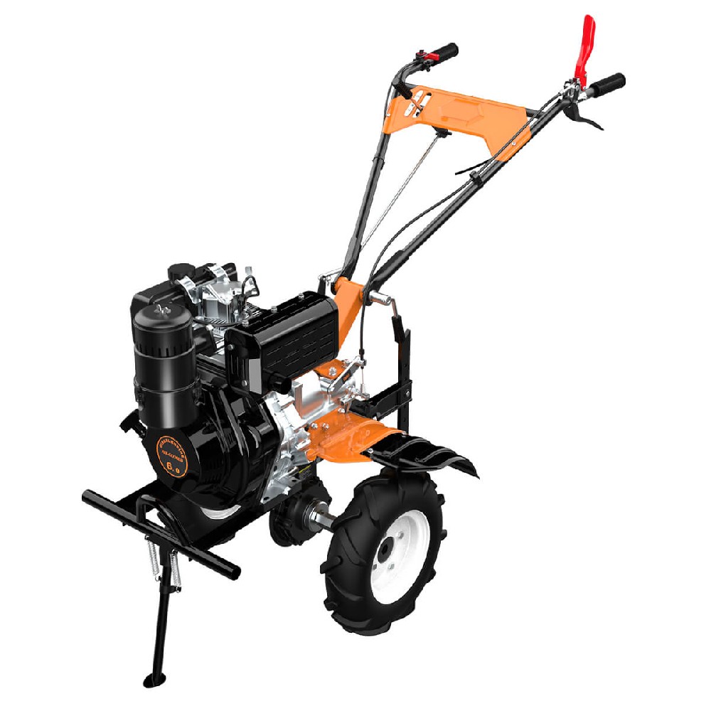 gear driven power tillers with blades