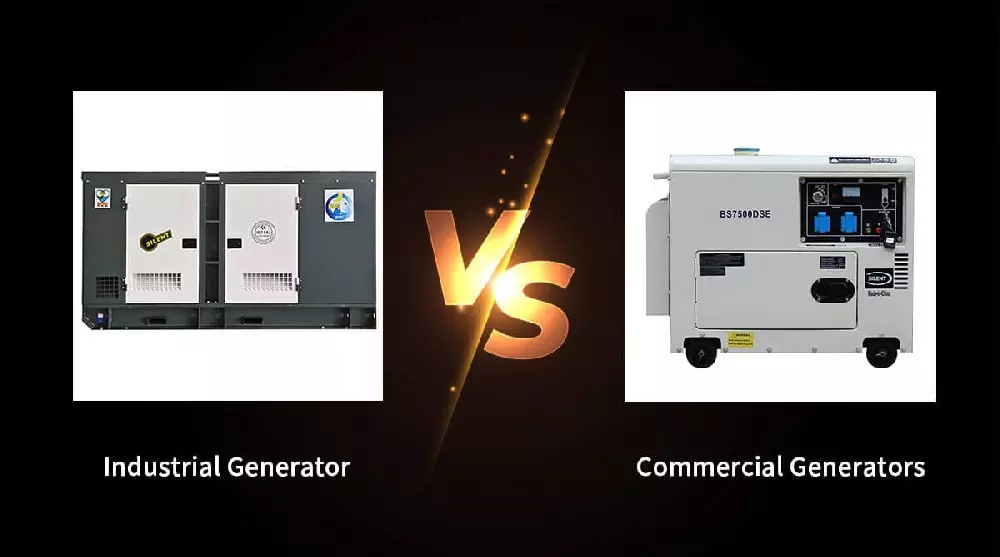 What is the difference between commercial and industrial generators?