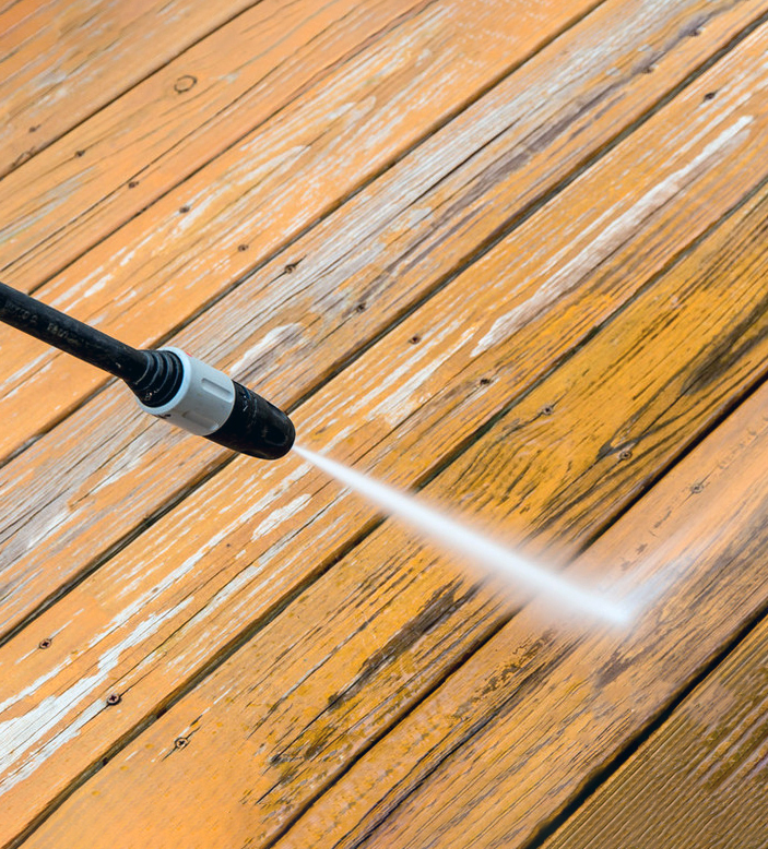 How to pressure wash the deck